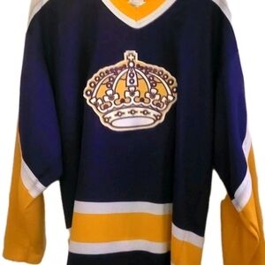 1986-87 Los Angeles Kings #27 Joe Patterson NHL Away Jersey Large CCM Maska Used